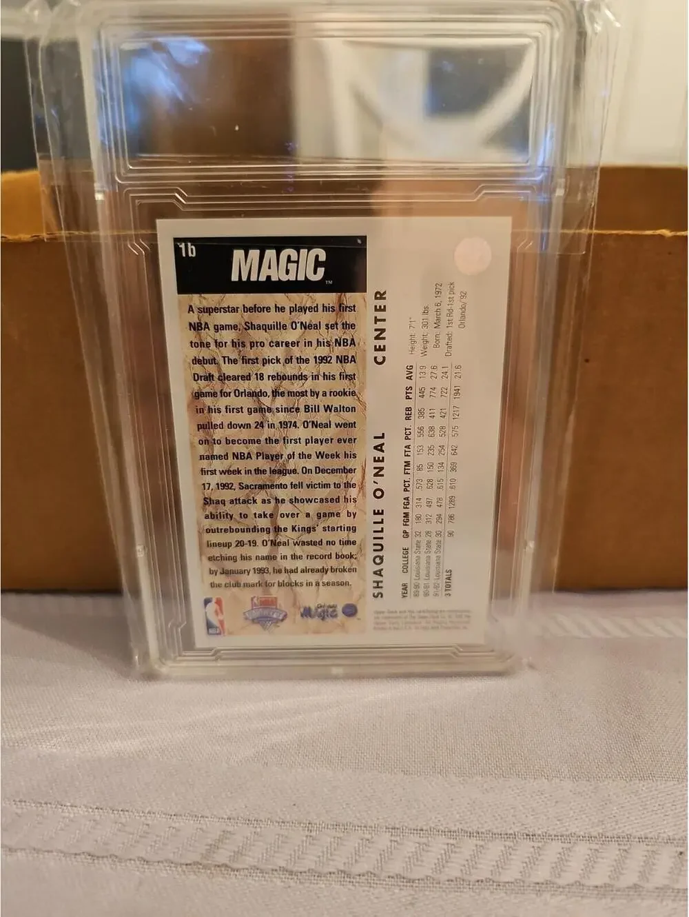 Shaquille O'Neal 92-93 Upper Deck RC 1b Orlando Magic